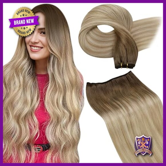 18 Inch Human Hair Extensions 100g Straight Sew In Wefts Soft display picture 2